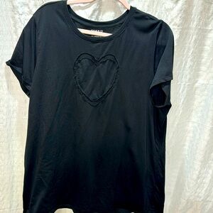 Torrid black heart cut out shirt